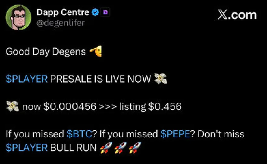 $ PLAYER - Most Wanted Crypto Ever Seen